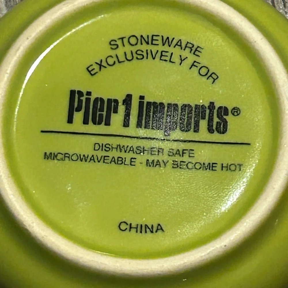 Pier 1 Stoneware Soup Bowl With Handle 3 pc Hg105 box